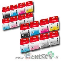 Canon CLI-42 - Pack de 8 cartouches d'encre Canon CLI-42 noir et couleurs x 2