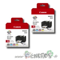 Pack de Cartouches PGI-1500XL Noir et Couleurs x2