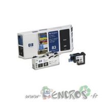 HP 83 - Tete d'impression HP 83 C4860A Noire + Nettoyeur HP