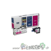 HP 83 - Tete d'impression HP 83 C4862A Magenta + Nettoyeur HP