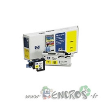 HP 83 - Tete d'impression HP 83 C4863A Jaune + Nettoyeur HP