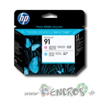 HP 91 - Tete d'impression HP 91 Magenta clair et Cyan clair