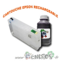 Cartouche Rechargeable Vide EPSON T7011 Noire+ Flacon d'Encre