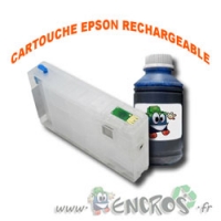 Cartouche Rechargeable Vide EPSON T7012 Cyan + Flacon d'Encre