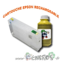 Cartouche Rechargeable Vide EPSON T7014 Jaune + Flacon d'Encre