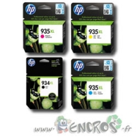 Pack HP 934XL et HP935XL - 4 Cartouche d'Encre HP n°935XL et HP934XL