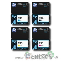Pack HP 934 et HP935 - 4 Cartouche d'Encre HP n°935 et HP934