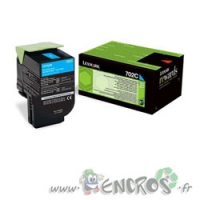 Toner Lexmark 70C20C0 Cyan capacite simple