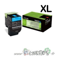 Toner Lexmark 70C2HC0 Cyan grande capacite