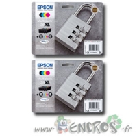 Epson T3596 - Pack de 4 Cartouches d'encre XL Noir et Couleurs x2