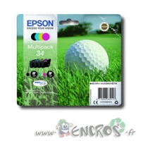 Epson T3466 - Pack de 4 Cartouche d'encre Noir et Couleurs