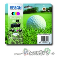 Epson T3476 - Pack de 4 Cartouche d'encre XL Noir et Couleurs