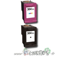 Pack HP 304 XL - Pack de Cartouches d'encre HP 304 XL Couleur et Noire compatibles