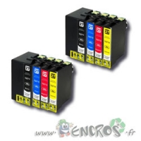 Pack Cartouches compatibles de qualite Encros Epson T2711-T2714XL x2