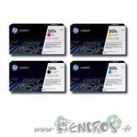 HP 507A - Pack Toner HP 507A noir et couleurs