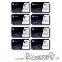 HP 507A - Pack Toner HP 507A noir et couleurs x2