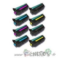 HP 507A - Pack Toner Compatible HP 507A noir et couleurs x2