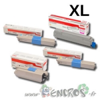 Okidata C332 - Pack Toner Okidata 46508709 à 46508712