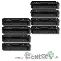 Pack Toner Compatible HP 203X Couleur Et Noir Grande Capacité x2