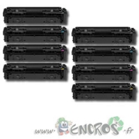 Pack HP CF540X-CF543X Compatible - Pack Toner HP Compatible x2