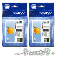 Brother LC3211 - Pack Cartouches d'encre Brother LC3211 x2