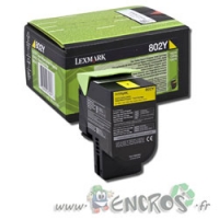 Lexmark 802Y - Toner Lexmark 80C20Y0 Jaune