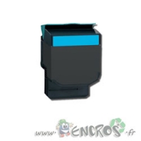 Toner Compatible Lexmark 80C2HC0 Cyan Grande Capacité