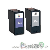 Lexmark 36XL / 37XL - Pack de 2 Cartouches Compatibles Lexmark