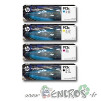 HP 973X - Pack de Quatre Cartouches d'encre HP973X