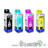 Pack Bouteilles d'Encre Epson EPSON T664 Noire Et Couleurs