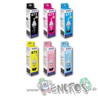 Pack Bouteilles d'Encre Epson T673 Noire Et Couleurs