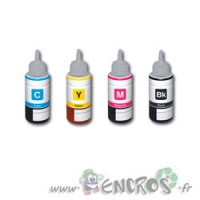 Pack Bouteilles d'Encre Epson 102 Compatibles Noire Et Couleurs