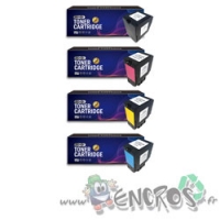 Pack Toners Compatibles Premium Lexmark 74C2SK0 - 74C2SY0