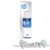 Bouteille d'Encre HP 31 1VV26AE Cyan