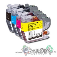 Pack Cartouche d'encre Compatible Brother LC421XL Couleurs Et Noir