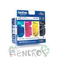 Brother LC1100 - Pack de 4 cartouches Brother LC1100 (noir, cyan