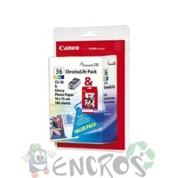 Canon CLI-36 - Cartouche d'encre Canon CLI36 noir et couleur + 1