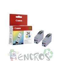 Canon BCI-24 C - LOT de 2 cartouches Canon BCI-24C couleur