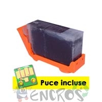 Cartouche d'encre compatible noir AVEC PUCE equivalente au model