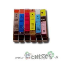 LOT de 6 cartouches compatibles 6 : 1 noir / 1 cyan / 1 magenta