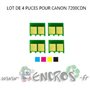 CANON Lot de 4 Puces NOIR+ COULEUR Toner LBP 7200CDN