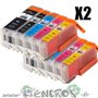 Pack 10 Cartouches compatibles PGI-550/CLI-551