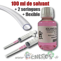 Kit 2 Seringues de 5ml + Flexible de 3cm + solvant