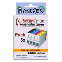 PRIX KO : pack de 5 cartouches compatibles noir & couleur pour i