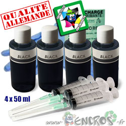 Kit Encre 4x50ML Couleur BLACK 1er PRIX compatible CANON MX