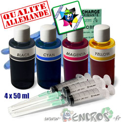 Kit Encre 4x50ML Couleurs 1er PRIX compatible CANON IX