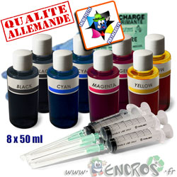 Kit Encre 8x50ML Couleurs universelles pour EPSON