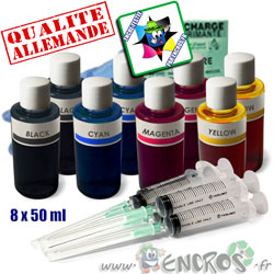 Kit Encre 8x50ML Couleurs 1er PRIX compatible CANON MG