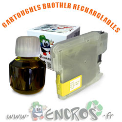Kit Cartouche Rechargeable BROTHER LC1000/LC970 Yellow