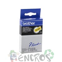 Ruban lamine Brother TC-691 9mm noir/jaune